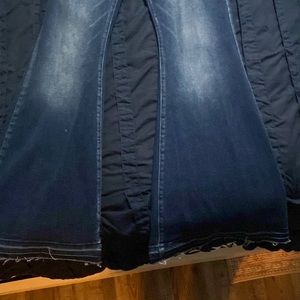 Kancan wide legs raw hem double button jeans Size 15/31